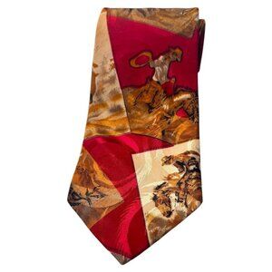 Vintage Men's Necktie by "Canary Island" - 100% Silk. western cowboy